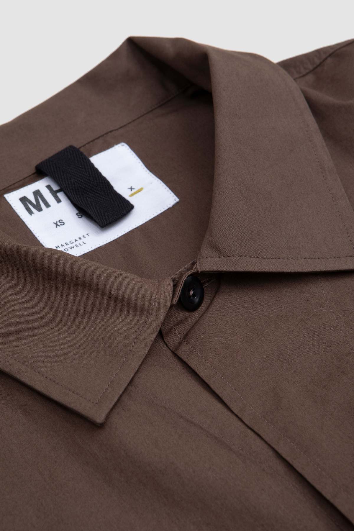 Margaret Howell Compact Cotton Poplin PJ Shirt - Carob | Garmentory Margaret Howell Compact Cotton Poplin PJ Shirt - Carob | Garmentory