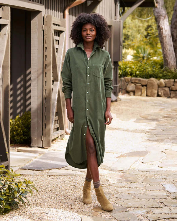 Frank & Eileen Rory Maxi Shirtdress - Forest | Garmentory