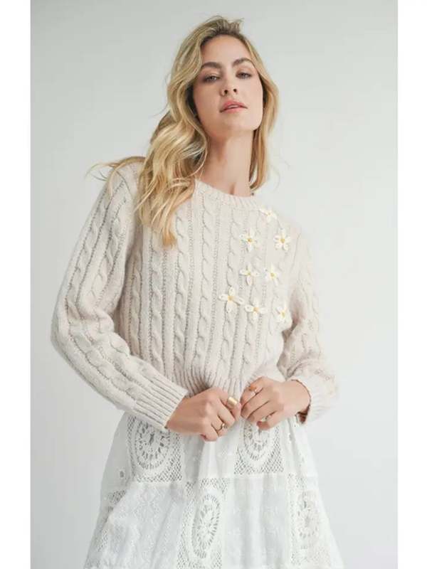 Sadie & Sage - Luna V-Neck Sweater Tank Grey