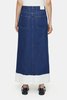 Closed Long X-Pocket Denim Skirt - Mid Blue - Thumbnail 3