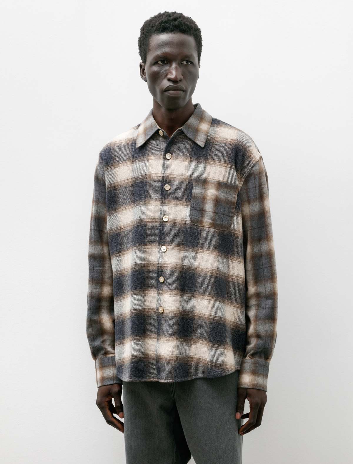 Our Legacy Above Shirt - Doyle Check Lagger Flannel | Garmentory Our Legacy Above Shirt - Doyle Check Lagger Flannel | Garmentory