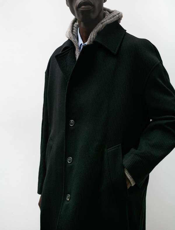 Our Legacy Jumbo Bedford Collapse Car Coat - Black | Garmentory