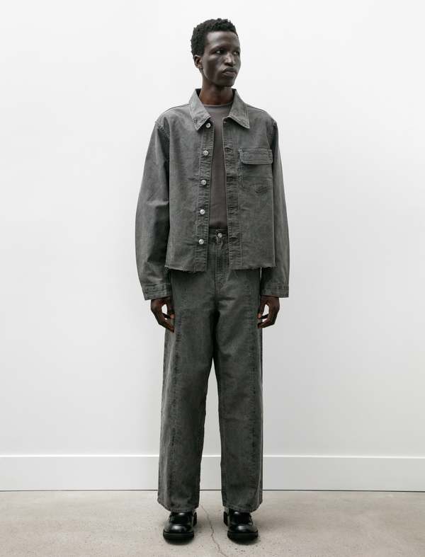 【ゆ】Our legacy cut rebirth jacket 24AW Our Legacy - Cut Rebirth Jacket Olive Pigment Coated Weave