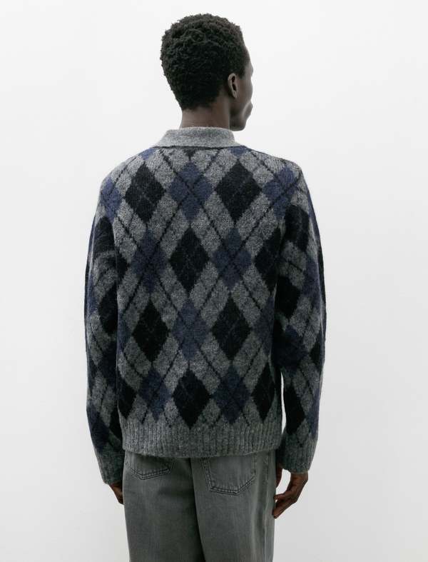 Our Legacy Evening Polo - Soft Duke Argyle | Garmentory