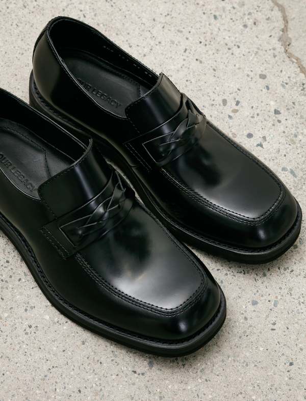Our Legacy Nakano Shoe Glazed Leather M shoes - Black | Garmentory