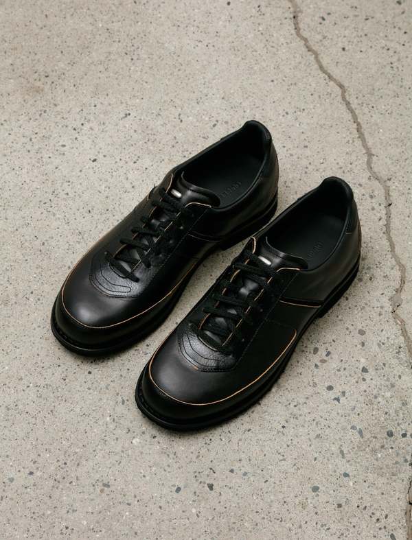 Our Legacy Ten Pin Shoe - Black Strike Leather | Garmentory