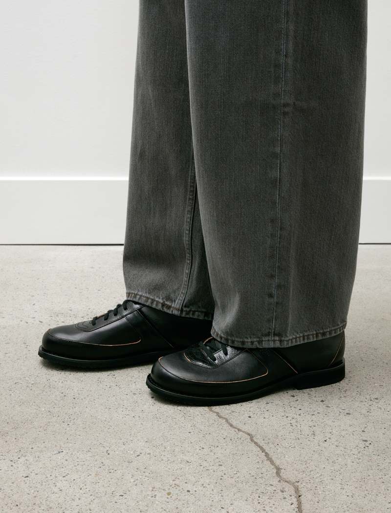 OUR LEGACY TEN PIN レザー ダービーシューズ OUR LEGACY Ten Pin Derby Shoes | Black | FARFETCH