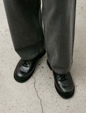 Our Legacy Ten Pin Shoe - Black Strike Leather | Garmentory