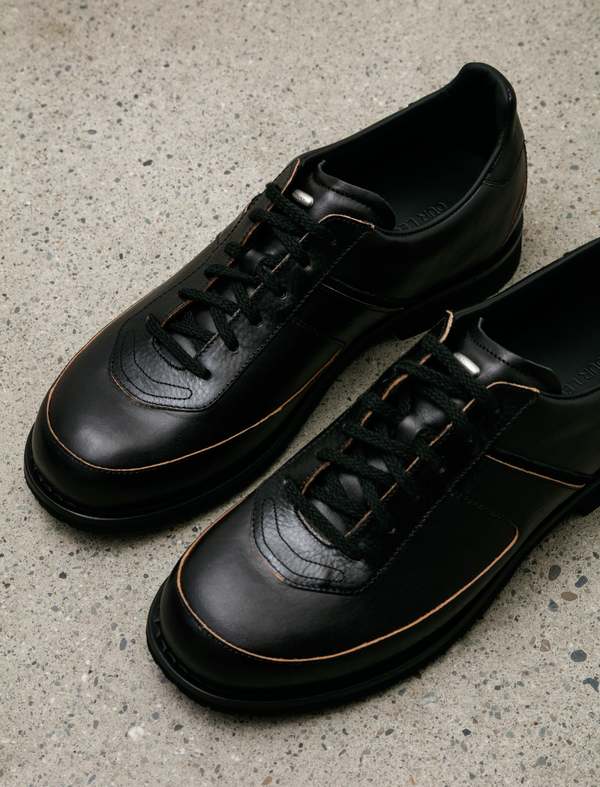 Our Legacy Ten Pin Shoe - Black Strike Leather | Garmentory