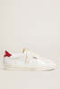 Golden Goose Matchstar Sneaker w. Shiny Leather Upper and Heel Shoes - White/Red - Thumbnail 1