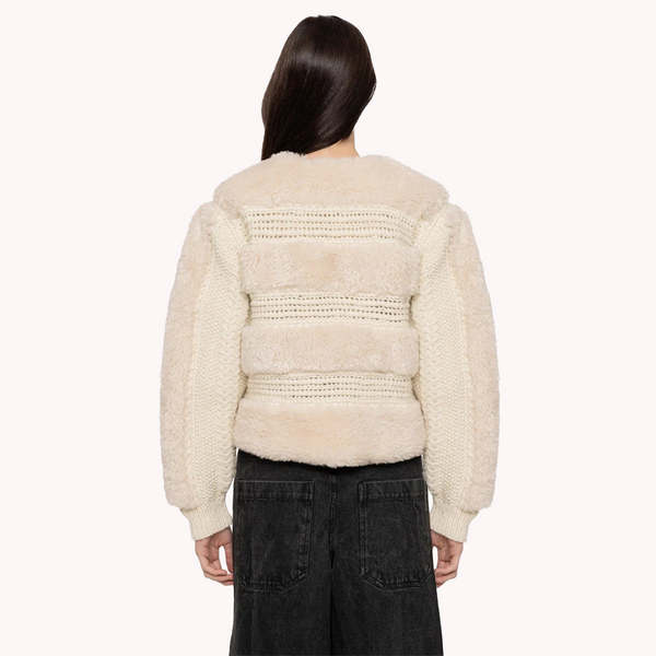 Sea NY Gisele Faux Fur Applique Jacket | Garmentory