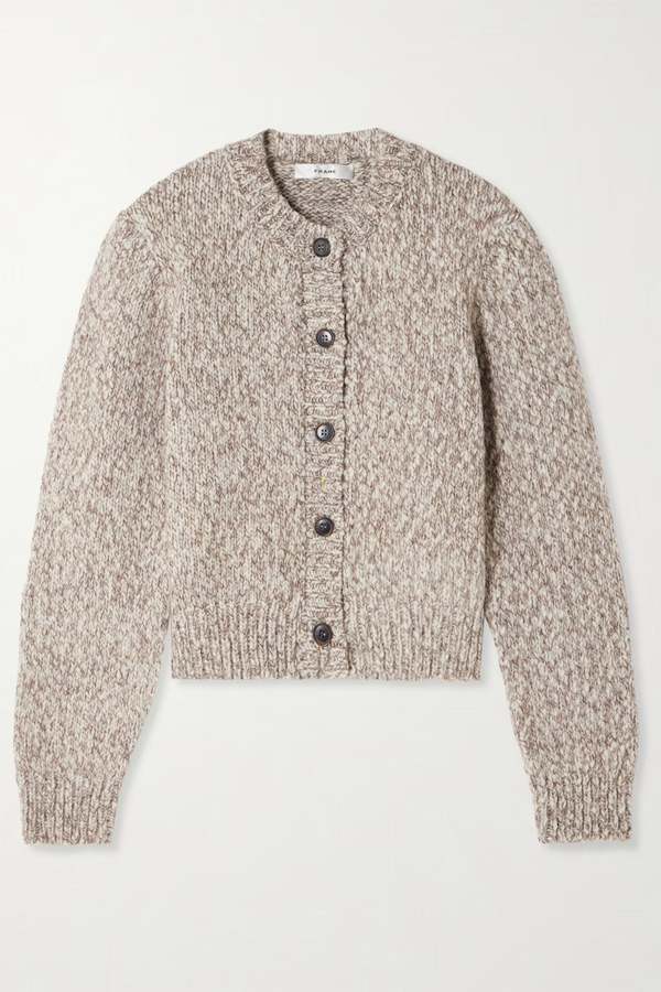 Lace Hem Wool Blend Cardigan main image 1