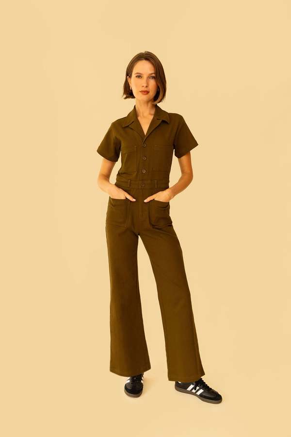Whimsy + Row Logan Jumpsuit - Hunter Whimsy + Row Logan Jumpsuit - Hunter