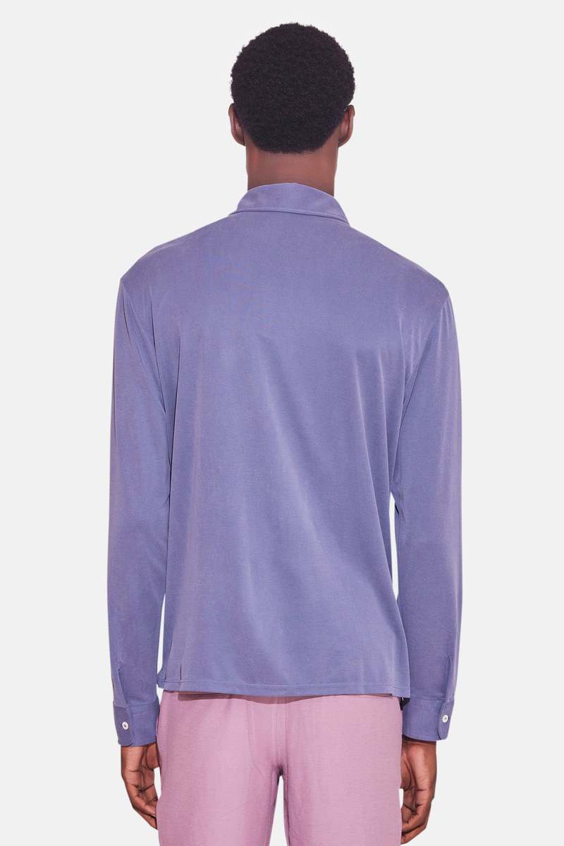 Blue&Cream Micro Pique Shirt - Blue