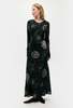 Silk Laundry FULL SLEEVE BIAS DRESS - FIBONACCI BLACK - Thumbnail 1