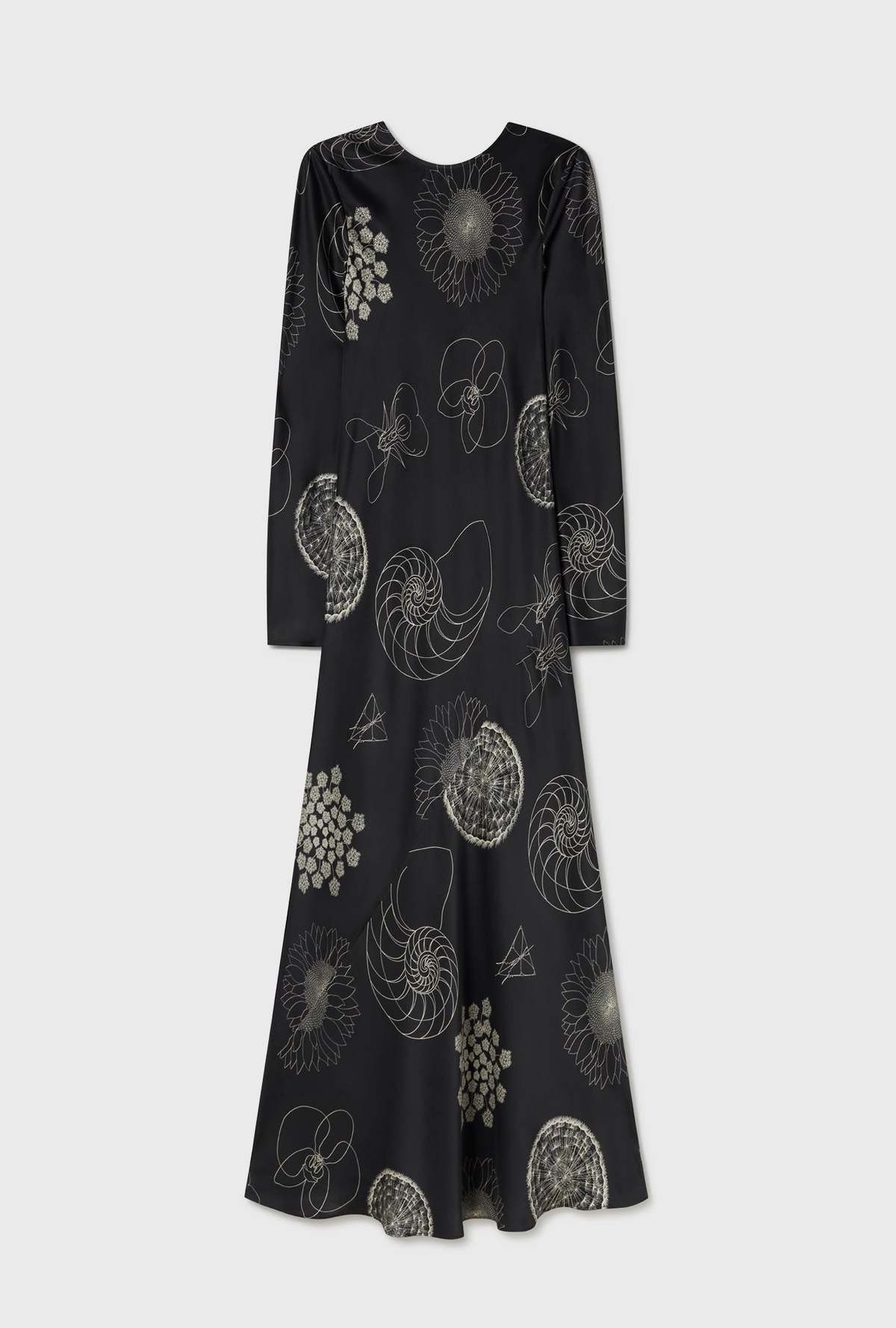 Silk Laundry FULL SLEEVE BIAS DRESS - FIBONACCI BLACK - Image 5 of 5