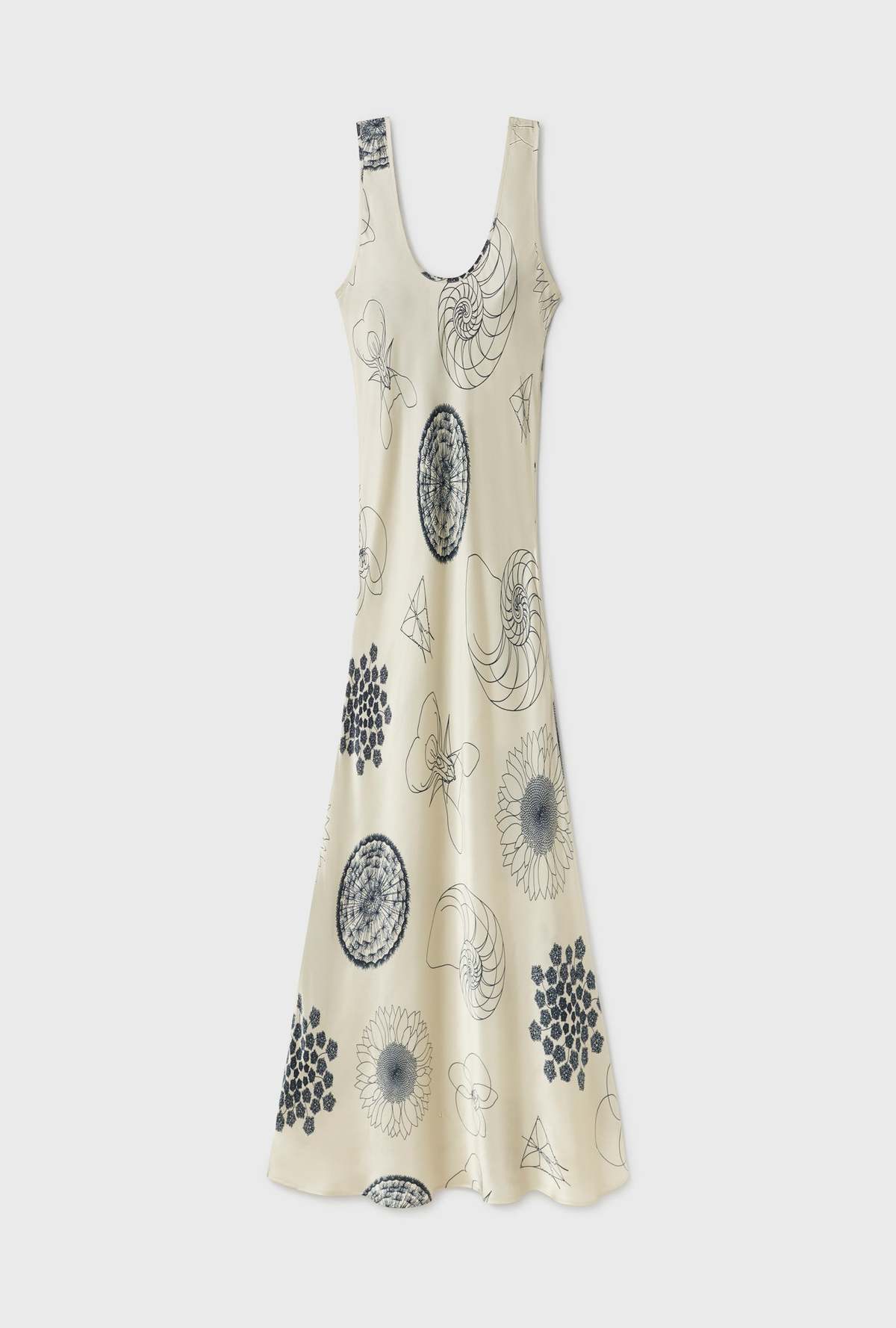 Silk Laundry SCOOP NECK DRESS - FIBONACCI OFF-WHITE - Image 2 of 3