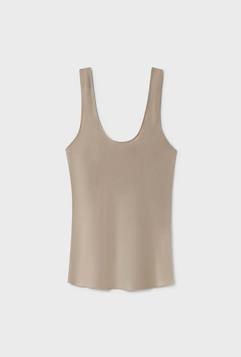 Silk Laundry SCOOP NECK TANK - GRAPHITE