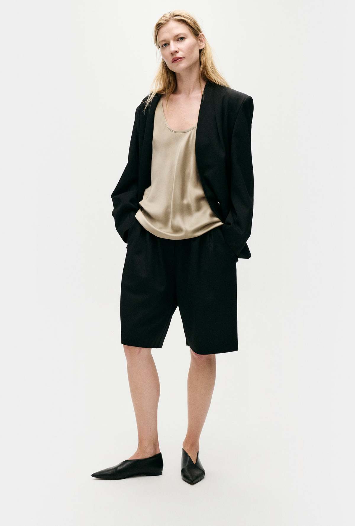 Silk Laundry SCOOP NECK TANK - GRAPHITE - Image 2 of 4