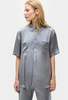 Silk Laundry SHORT SLEEVE BOYFRIEND SHIRT - STORM - Thumbnail 2