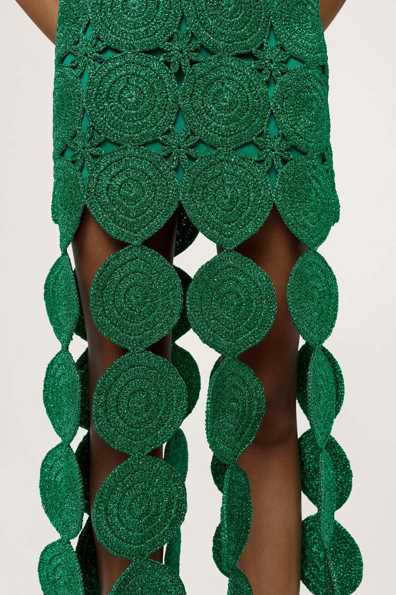 green emerald velvet dress Simon Miller Beep Beep Dress – TrenLend main image 1