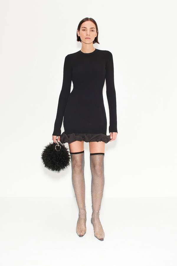 poplin combo knit dress English Factory Women's Knit Combo Dress, Black, XS at Amazon Women's  Clothing store