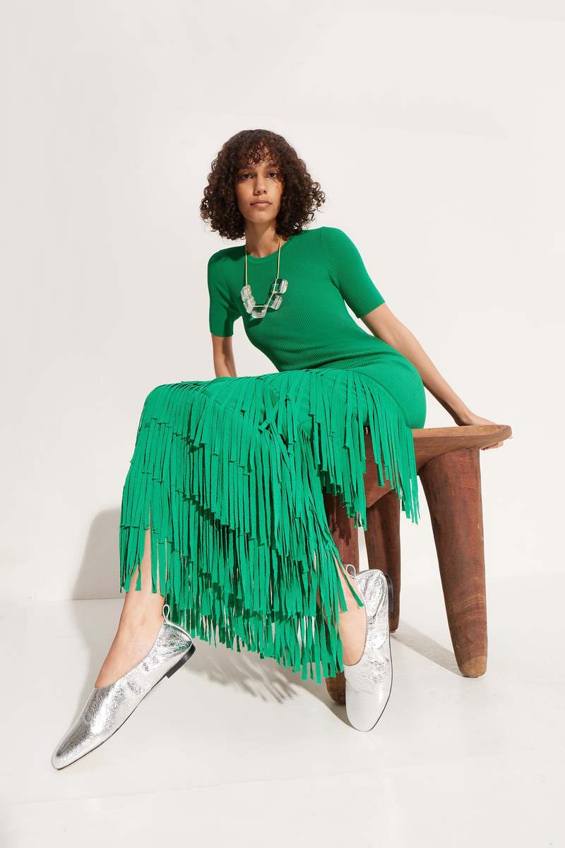 simorra green fringe dress Show Me Your Mumu Jasmine Fringe Maxi Dress in Green