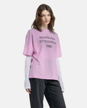 Acne Studios Logo T-Shirt - Cotton Candy Pink | Garmentory