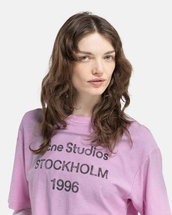 Acne Studios Logo T-Shirt - Cotton Candy Pink | Garmentory