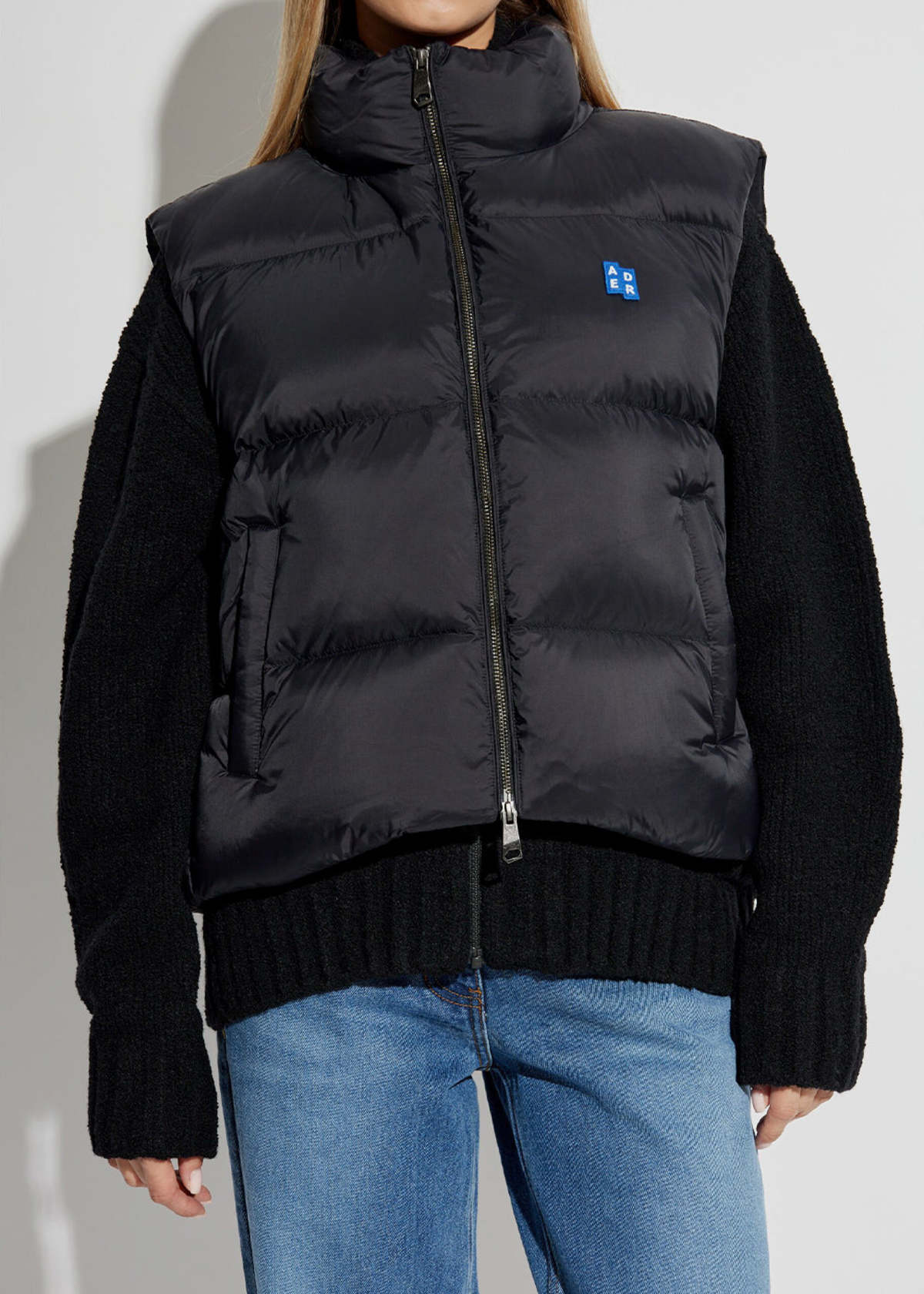 ADER ERROR TRS Tag Down Vest - Black | Garmentory