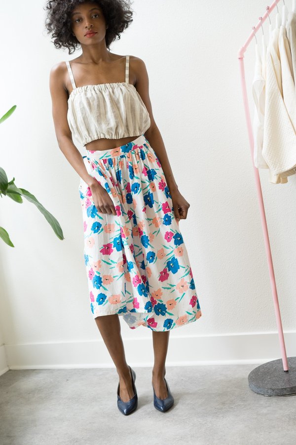 Vintage High Wasted Floral Print 70’S Skirt S Vintage High Wasted Floral Print 70’S Skirt S