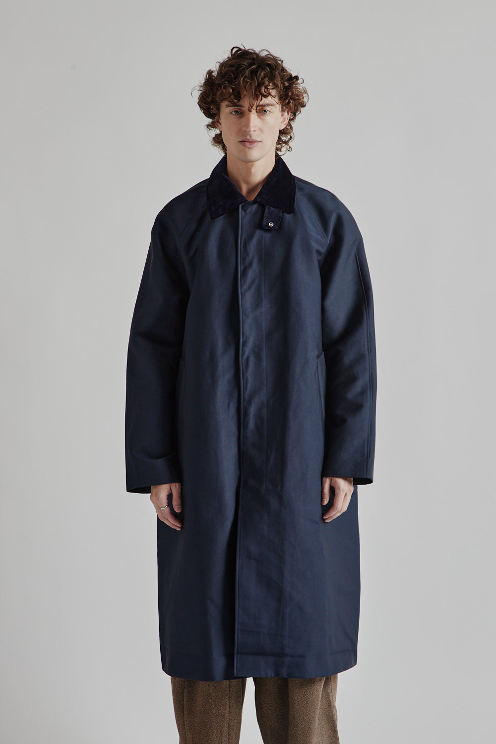 Sunflower Raglan Coat - Navy | Garmentory