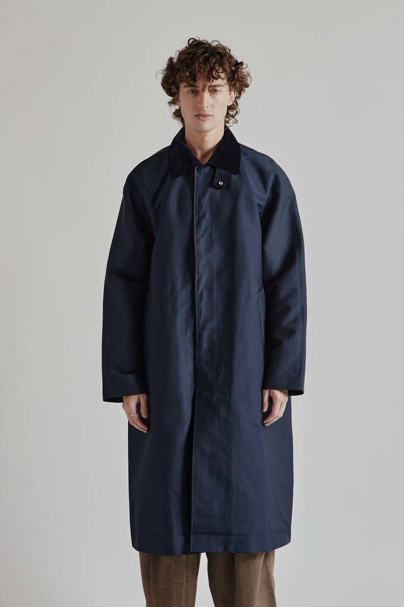 Sunflower Raglan Coat - Navy | Garmentory