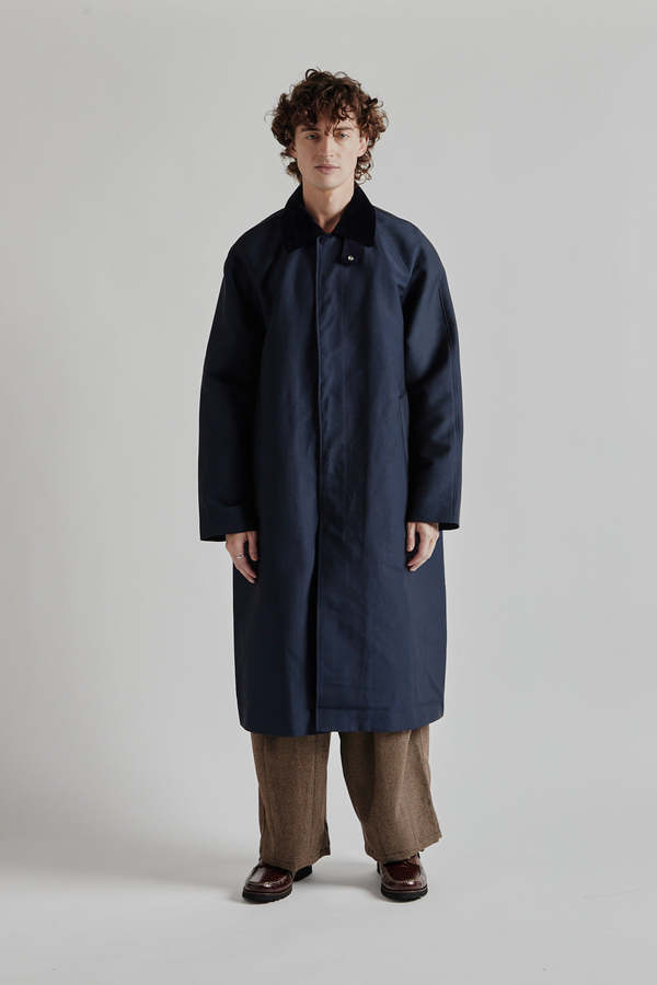 Sunflower Raglan Coat - Navy | Garmentory