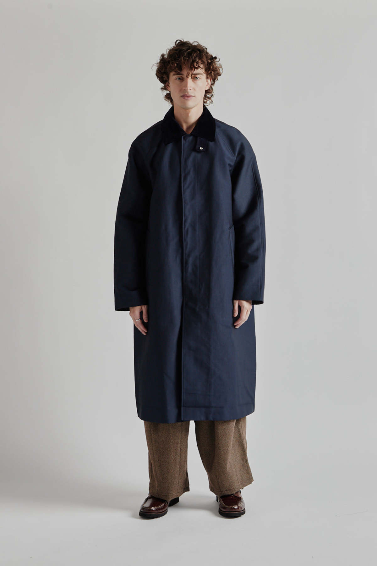 Sunflower Raglan Coat - Navy | Garmentory