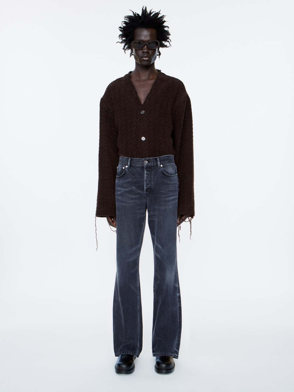 Séfr Rider Cut Jeans - Creased Black Wash | Garmentory