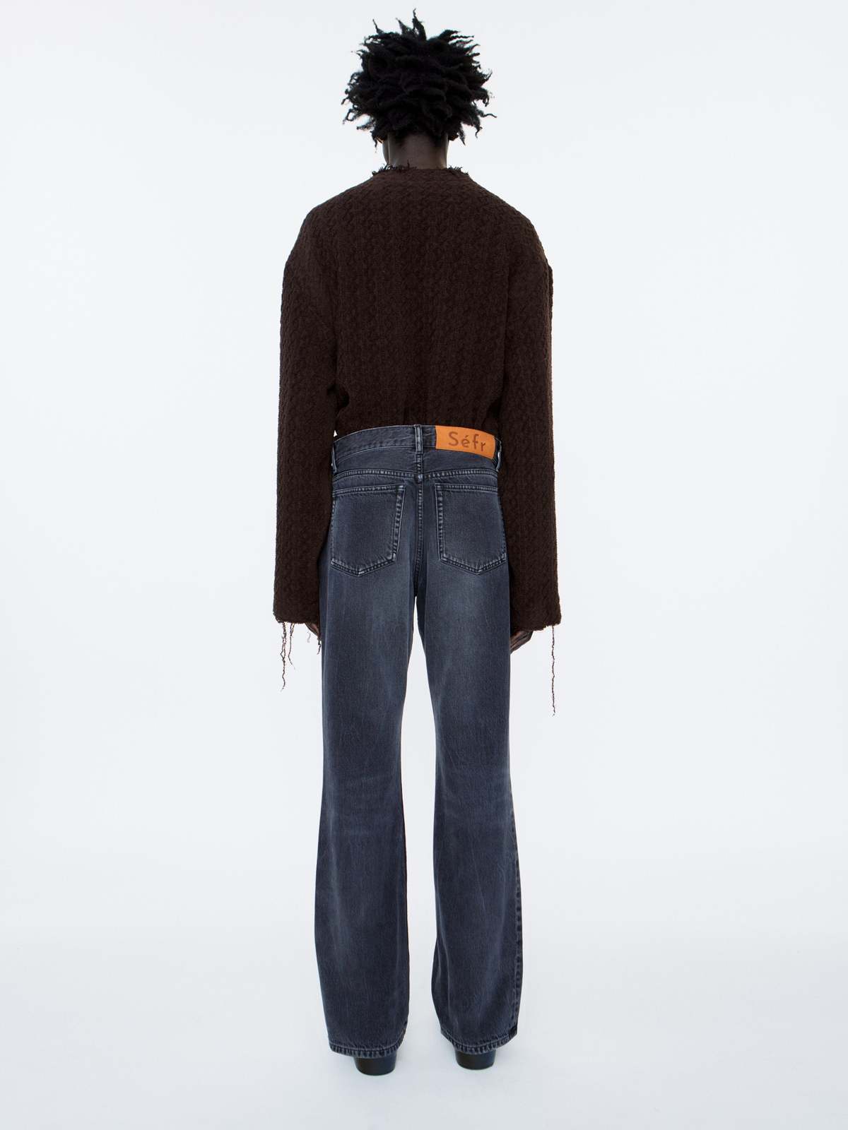 Séfr Rider Cut Jeans - Creased Black Wash | Garmentory