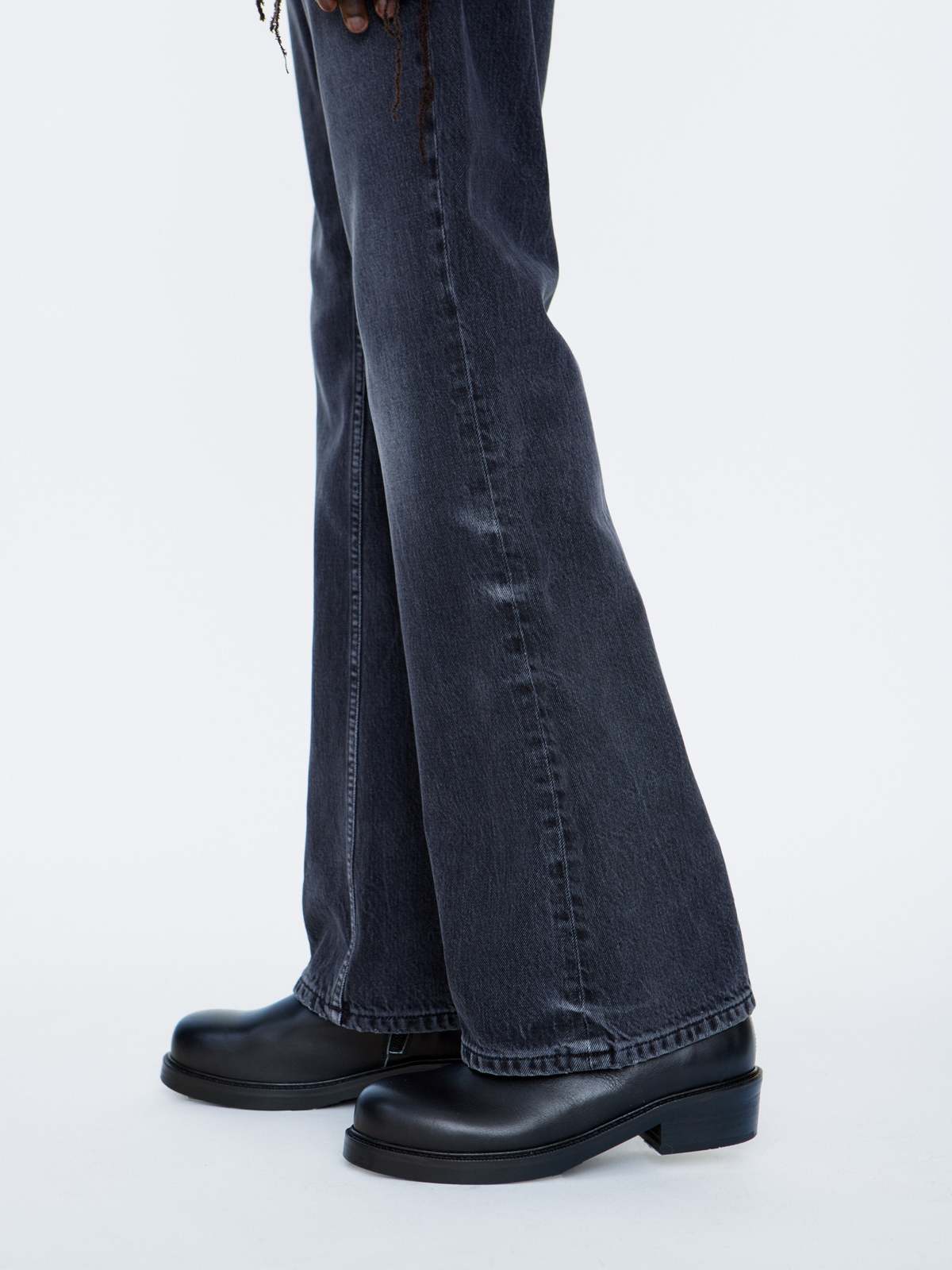 Séfr Rider Cut Jeans - Creased Black Wash | Garmentory