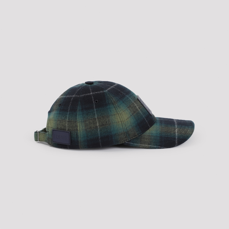【完売必至】ロエベ■タータンチェック ロゴパッチ キャップ Loewe Patch Cap - Tartan Check Black/Green | Garmentory