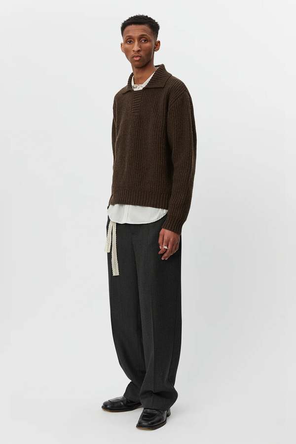 mfpen Collar Sweater - Dark Brown | Garmentory