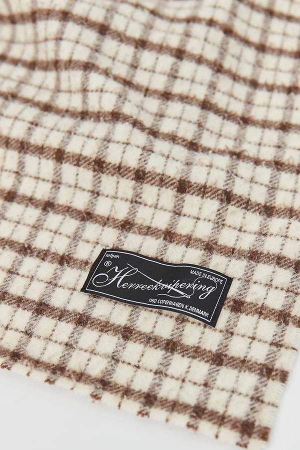 mfpen Wool Scarf - Beige Check | Garmentory