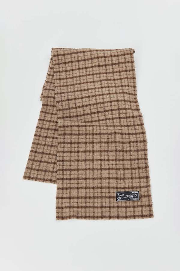 mfpenv Wool Scarf - Brown Check | Garmentory