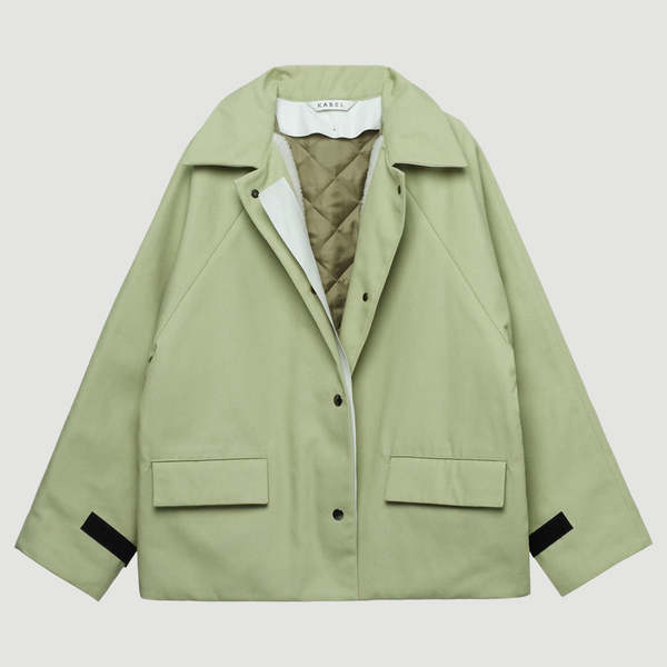 KASSL EDITIONS Canvas Sheepskin Patchwork Reversible Jacket