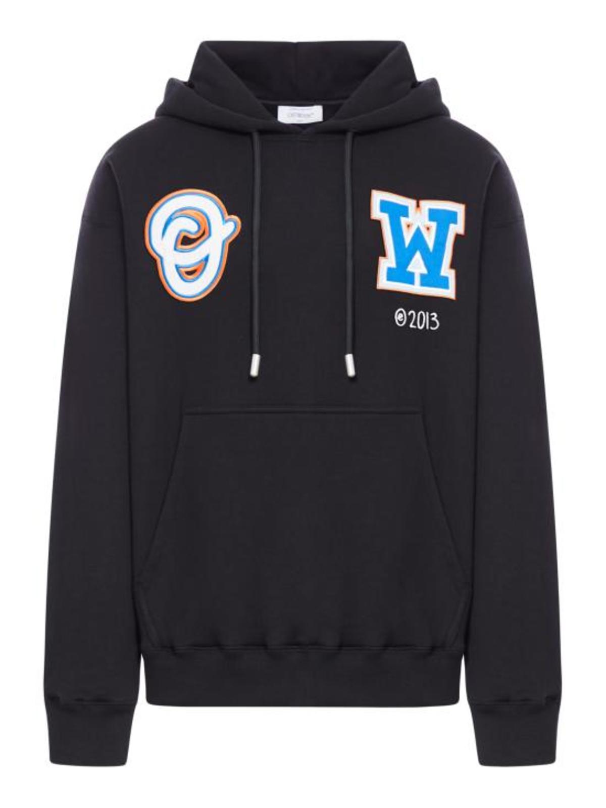 パーカー・フーディ OFF-WHITE OW 23 Skate Hoodie Off-White Ow 23 Skate Cotton Hoodie | Black | FARFETCH