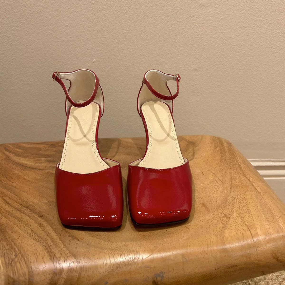 Souliers Martinez Fabiola Patent Leather Pumps - Berry - Image 3 of 4