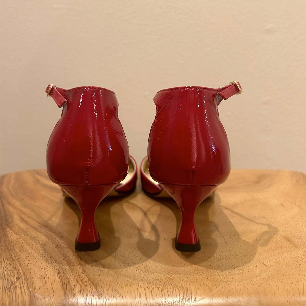 Souliers Martinez Fabiola Patent Leather Pumps - Berry - Image 4 of 4