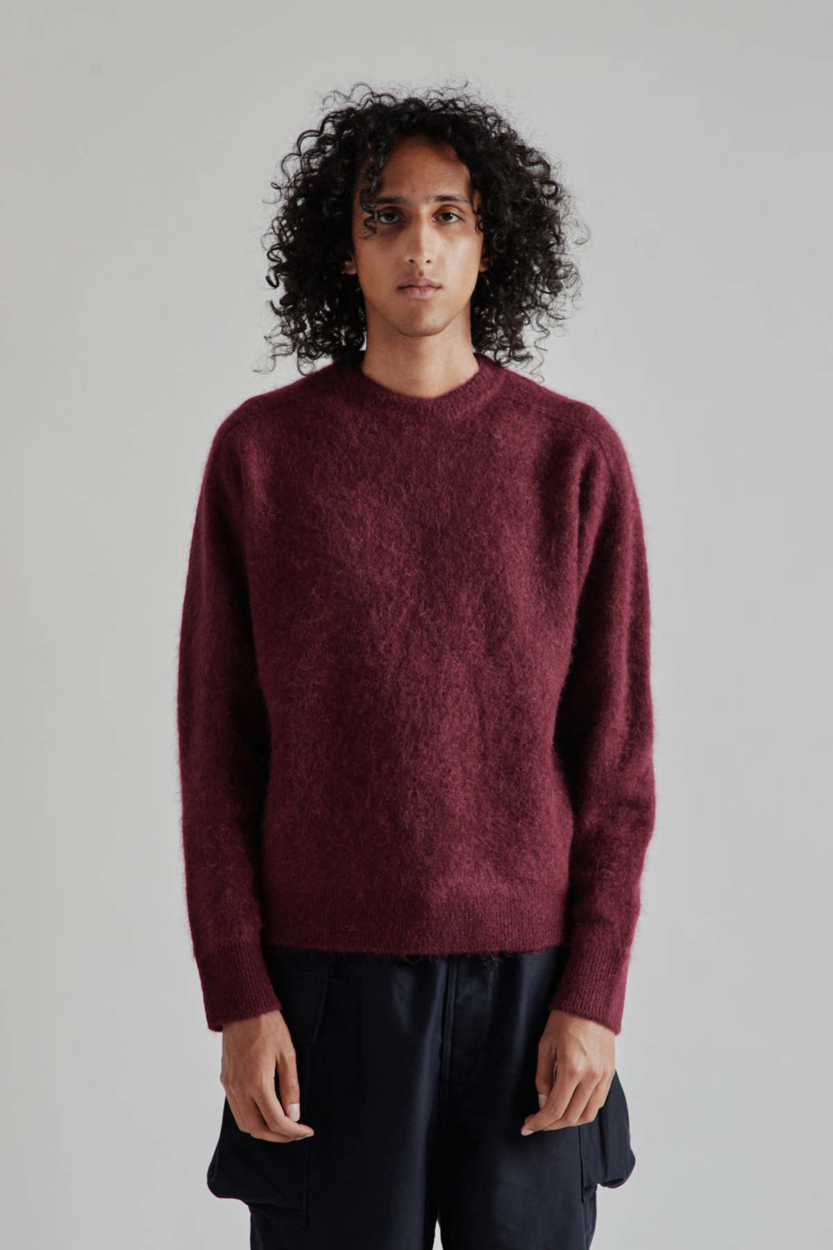 KAPTAIN SUNSHINE Royal Alpaca Knit P/O - Burgandy | Garmentory