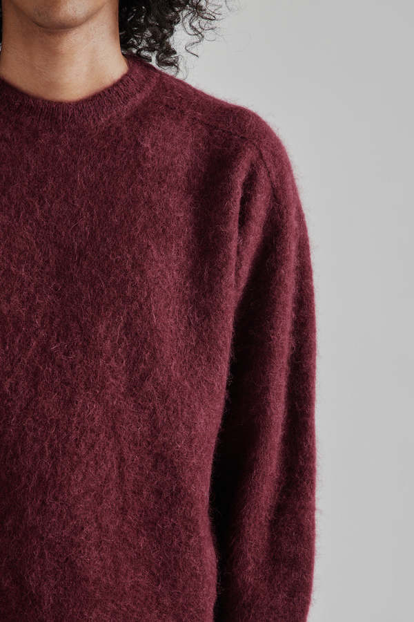 KAPTAIN SUNSHINE Royal Alpaca Knit P/O - Burgandy | Garmentory