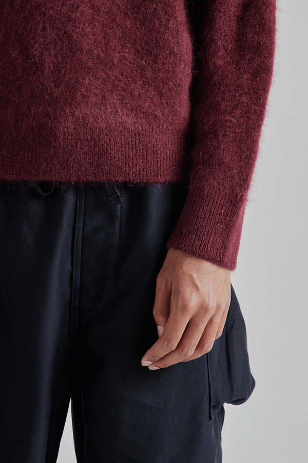 KAPTAIN SUNSHINE Royal Alpaca Knit P/O - Burgandy | Garmentory