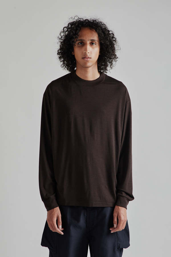 KAPTAIN SUNSHINE Super Soft Merino Tenjiku L/S Tee - Brown